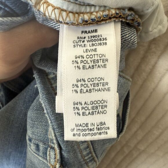 Frame Denim Le Boy Mid Rise Jeans in Levine Wash Womens Size 25 - Picture 4 of 14